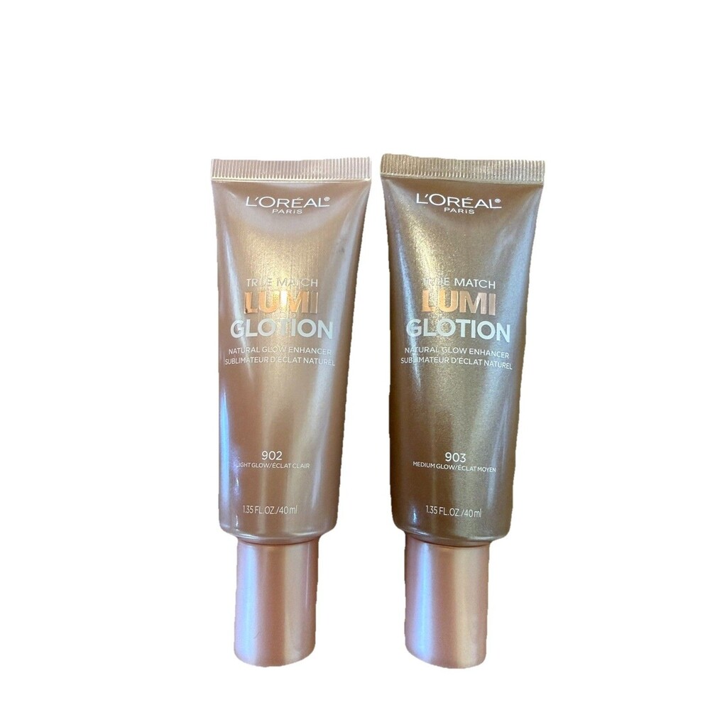 2-Pack L'Oreal Paris Makeup True Match Lumi Glotion 903 Medium Glow, 902 Light G